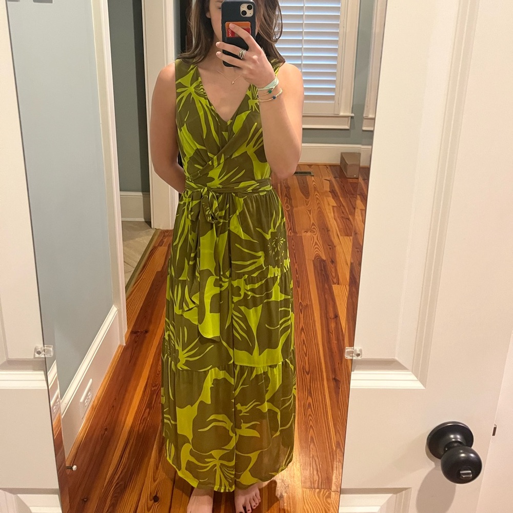 Cabi Tie Front Maxi Dress, #5953